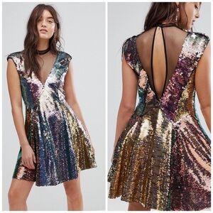 Free People Dance Til Dawn Mini Dress
